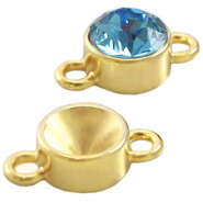 Appr&ecirc;ts en m&eacute;tal TQ sertis pour Swarovski SS39 2 anneaux Dor&eacute;