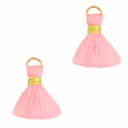 Pompons 1.5cm Dor&eacute;-rose