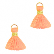 Pompons 1.5cm Dor&eacute;-p&ecirc;che n&eacute;on