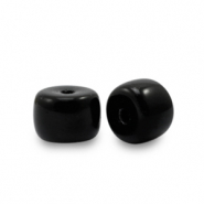 Perles en verre rondelle 6 mm Noir