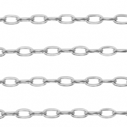 Appr&ecirc;ts en acier Inox cha&icirc;ne maille jaseron maille for&ccedil;at Argent&eacute;