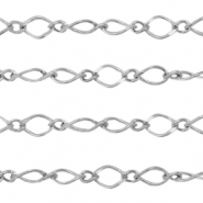 Appr&ecirc;ts en acier Inox cha&icirc;ne maille jaseron maille for&ccedil;at Argent&eacute;