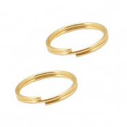 Appr&ecirc;ts en acier inox anneau double 10mm Dor&eacute;