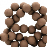 Perles acryliques 6 mm Marron caf&eacute;