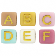 Perles lettres acryliques Multicolore vintage