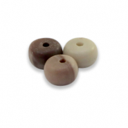Pierres naturelles rondelles 6x4mm Multicolore gris pierre