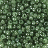 Perles de rocailles Miyuki 8/0 Ceylon translucent sage green 8-2375