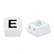 Perles tile E Blanc-noir