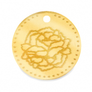 Breloques Plexx 20mm Fleur de naissance Janvier - &OElig;ille Dor&eacute;