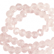 Perles &agrave; facettes 3x2mm disque Heishi Rose primev&egrave;re-pearl shine coating