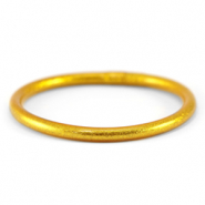 Bracelet jonc type bouddhiste 5mm taille M Dor&eacute;