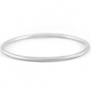 Bracelet jonc type bouddhiste 3mm taille L Argent&eacute;