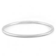 Bracelet jonc type bouddhiste 3mm taille S Argent&eacute;