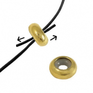 Appr&ecirc;ts en acier Inox perles stoppeur 8x4mm Dor&eacute;
