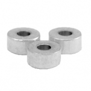 Perles en acier inox disque 4mm Argent&eacute;