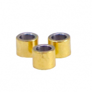 Perles en acier inox tube 2.5mm Dor&eacute;