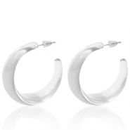 Boucles d'oreilles tendance cr&eacute;oles Transparent