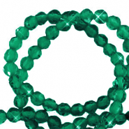 Pierres naturelles 3mm facett&eacute;es Vert-pearl shine coating