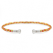 Bijoux C.U.S&reg; bracelet jonc Jaune-rouge-argent&eacute;