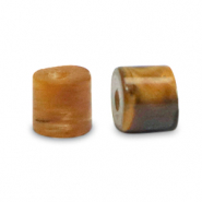 Pierres naturelles &OElig;il de tigre disc 3x2mm Marron dor&eacute;