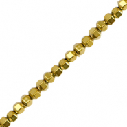 Perles h&eacute;matites hexagon 2mm Dor&eacute;