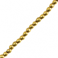 Perles h&eacute;matites rond 2mm Dor&eacute;