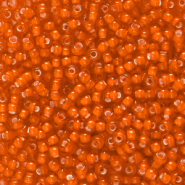 Rocailles Preciosa Ornela 8/0-95036 White lining-orange rumba