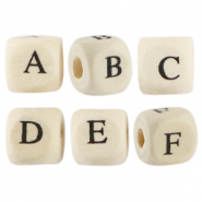 Perles lettres en bois Bois naturel