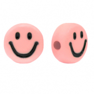 Perles lettres acryliques smiley Rose vintage
