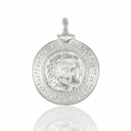 Breloques en métal DQ Alexandre le Grand Argenté antique (sans nickel)