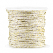 Fil macram&eacute; tress&eacute; 2mm Dor&eacute;-ivoire