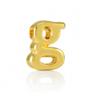 Perles alphabet en m&eacute;tal DQ G Dor&eacute; (sans nickel)