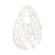 Pendentifs coquillage specials goutte Blanc (couleur naturelle)