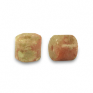 Pierres naturelles Quartz disc 4x4mm Vert mousse