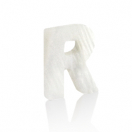 Pendentifs coquillage specials lettre R Blanc (couleur naturelle)