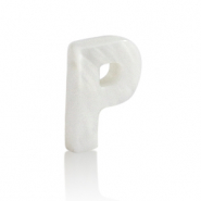 Pendentifs coquillage specials lettre P Blanc (couleur naturelle)
