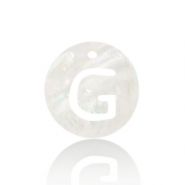 Pendentifs coquillage specials lettre G Blanc (couleur naturelle)
