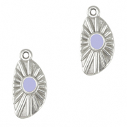Breloques en m&eacute;tal DQ irr&eacute;gulier Argent&eacute; antique-violet lavande (sans nickel)