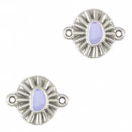 Breloques en m&eacute;tal DQ connecteur Argent&eacute; antique-violet lavande (sans nickel)
