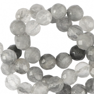 Pierres naturelles 4mm facett&eacute;es Gris glacier