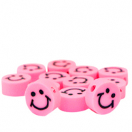 Perles en polym&egrave;re smiley Rose