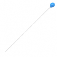 Appr&ecirc;ts en m&eacute;tal DQ clou &agrave; t&ecirc;te boule 52mm Argent&eacute; antique-bleu p&eacute;trole (sans nickel)