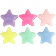 Perles lettres acryliques &eacute;toile Multicolore pastel