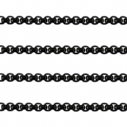 Cha&icirc;ne maille jaseron 3mm Noir