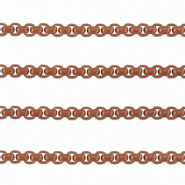 Cha&icirc;ne maille jaseron 3mm Marron