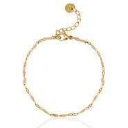 Bracelets en acier inox Beige latte-dor&eacute;