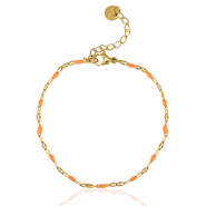Bracelets en acier inox Orange-dor&eacute;