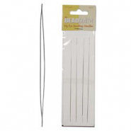 Beadsmith Big eye aiguilles &agrave; perles 13cm Argent&eacute;