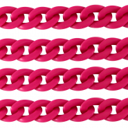 Cha&icirc;ne acrylique 22mm mat Rose magenta