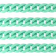 Cha&icirc;ne acrylique 18mm brillante Vert turquoise